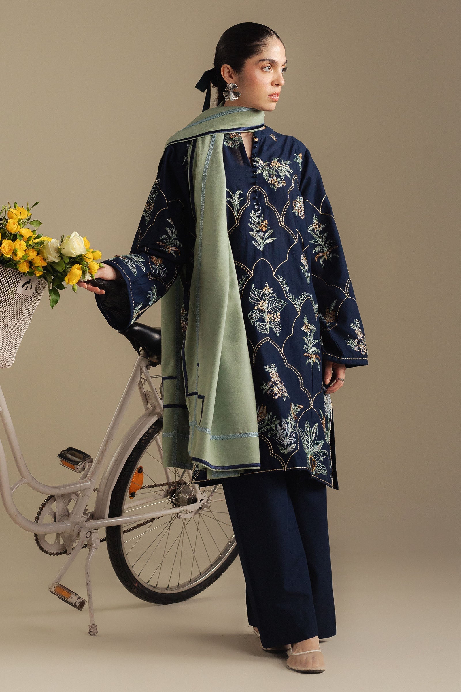 Zara ShahJahan - 3PC Dhanak Embroidered Suit - USME-015084