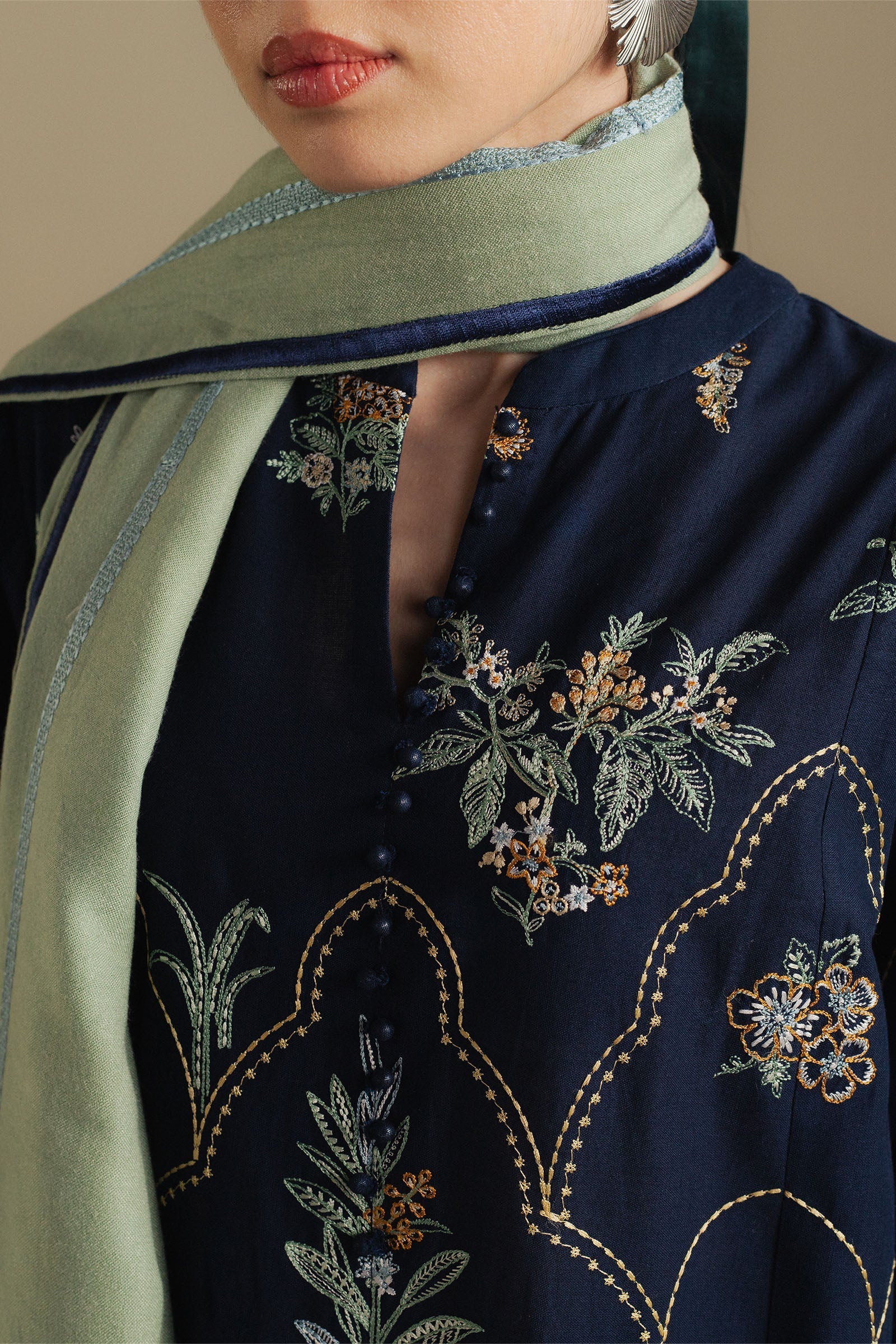 Zara ShahJahan - 3PC Dhanak Embroidered Suit - USME-015084