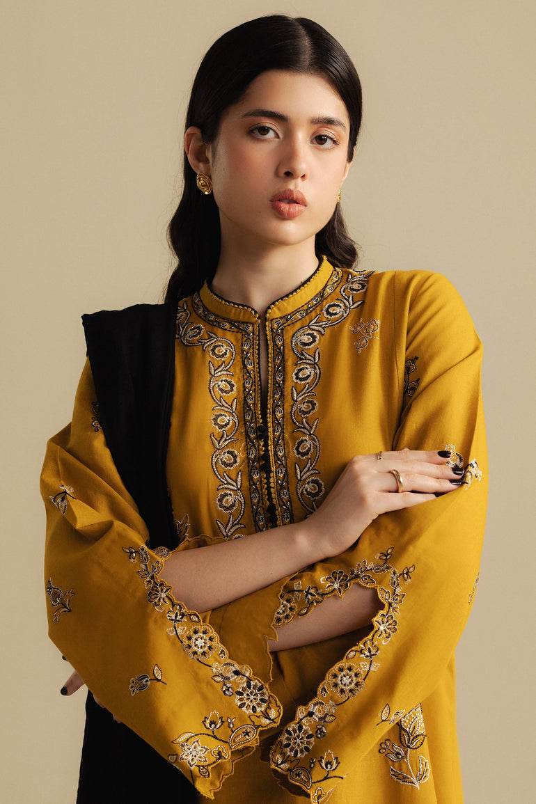 Zara ShahJahan - 3PC Dhanak Embroidered Suit - USME-015081