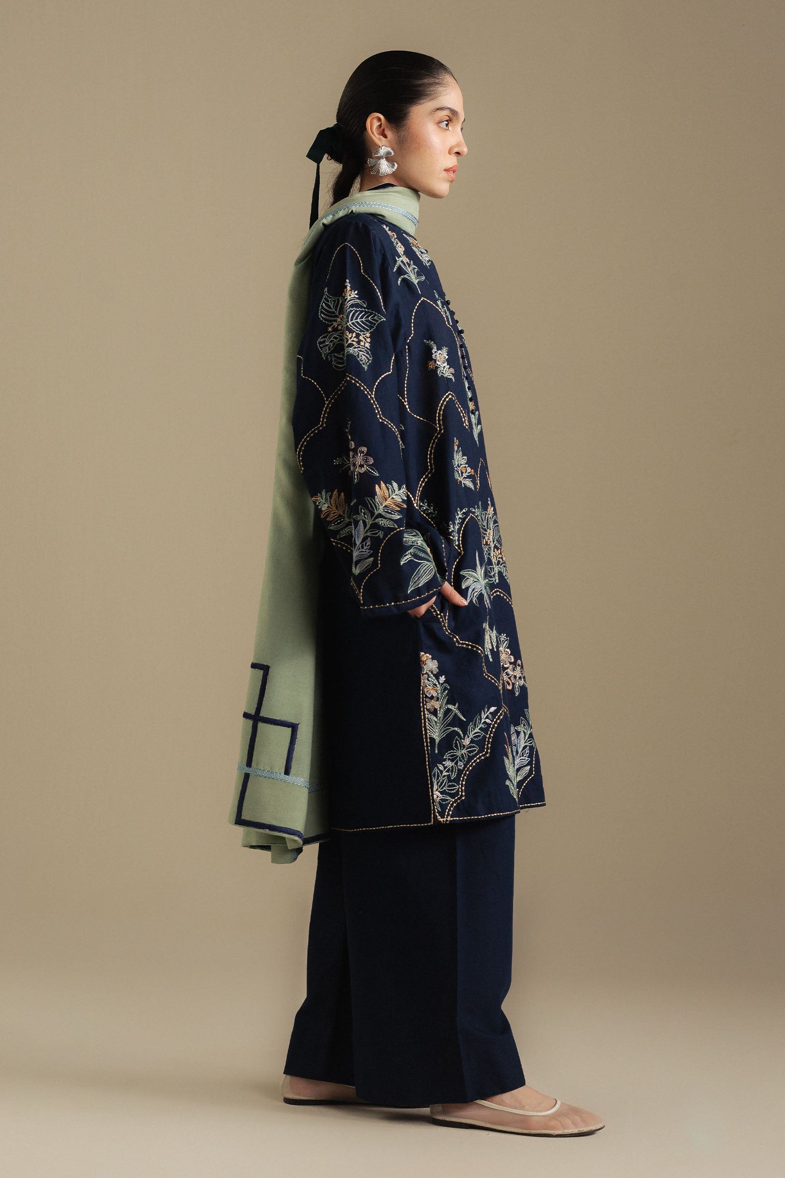 Zara ShahJahan - 3PC Dhanak Embroidered Suit - USME-015084