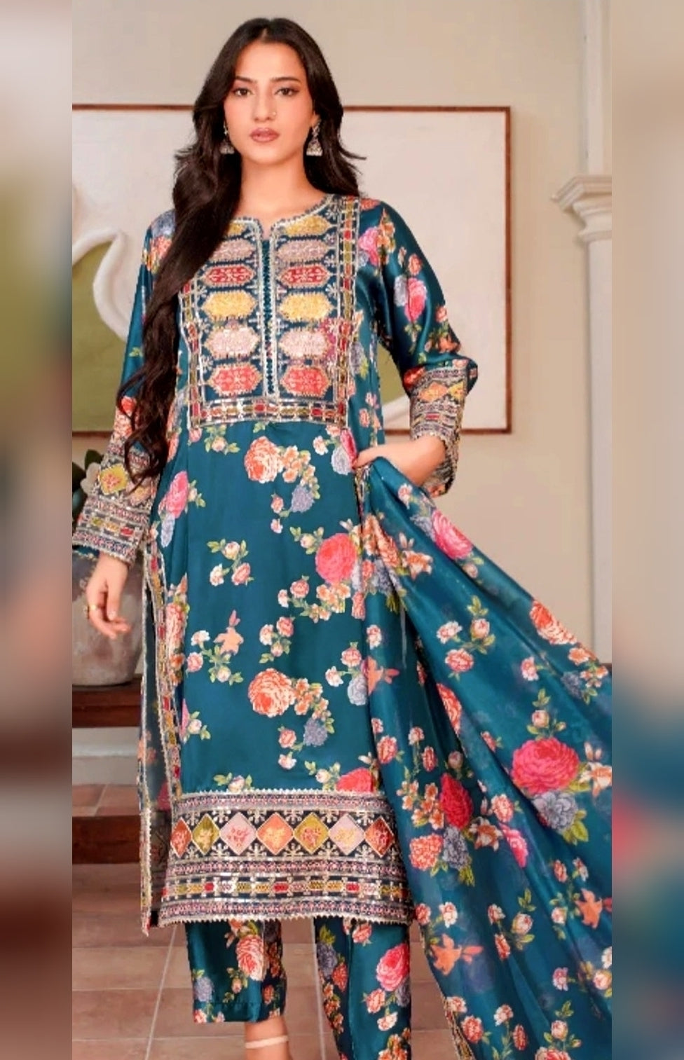 Aneelas - 3PC Luxury Embroidered Suit - USME-015067