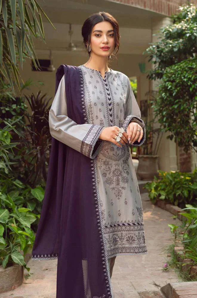 Jazmin - 3PC Lawn Embroidered Shuit - USUM-0236