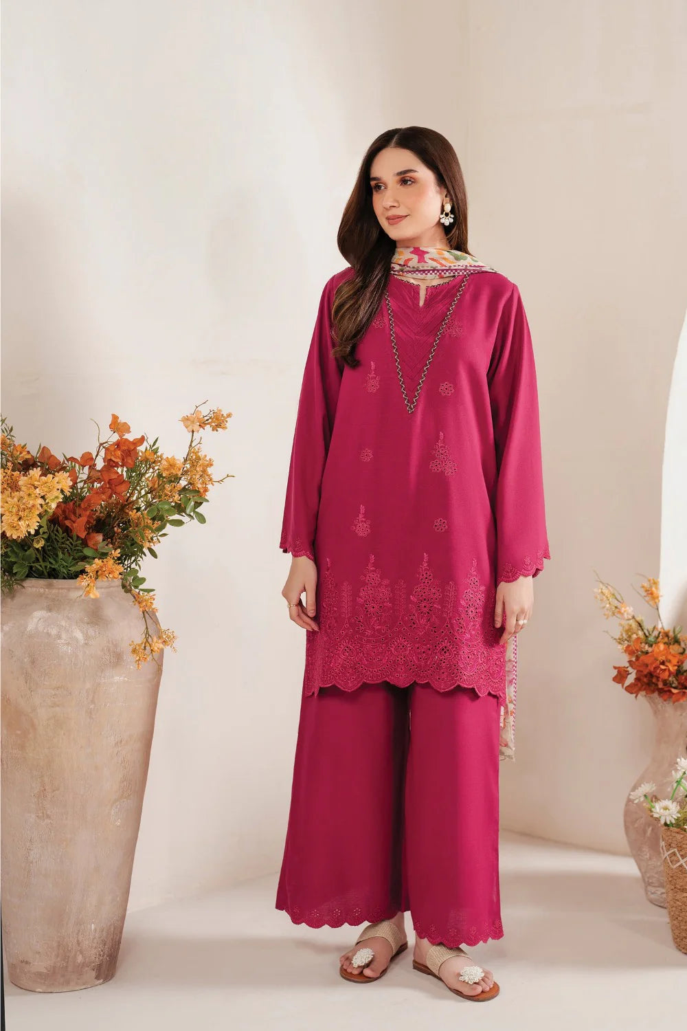 GARNET - 3PC Lawn Embroidered Suit - USME-011015