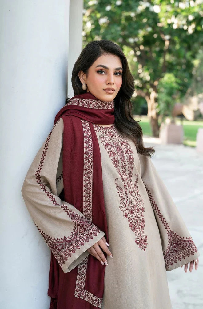 Baroque - 3PC Lawn Embroidered Suit - USME-011055