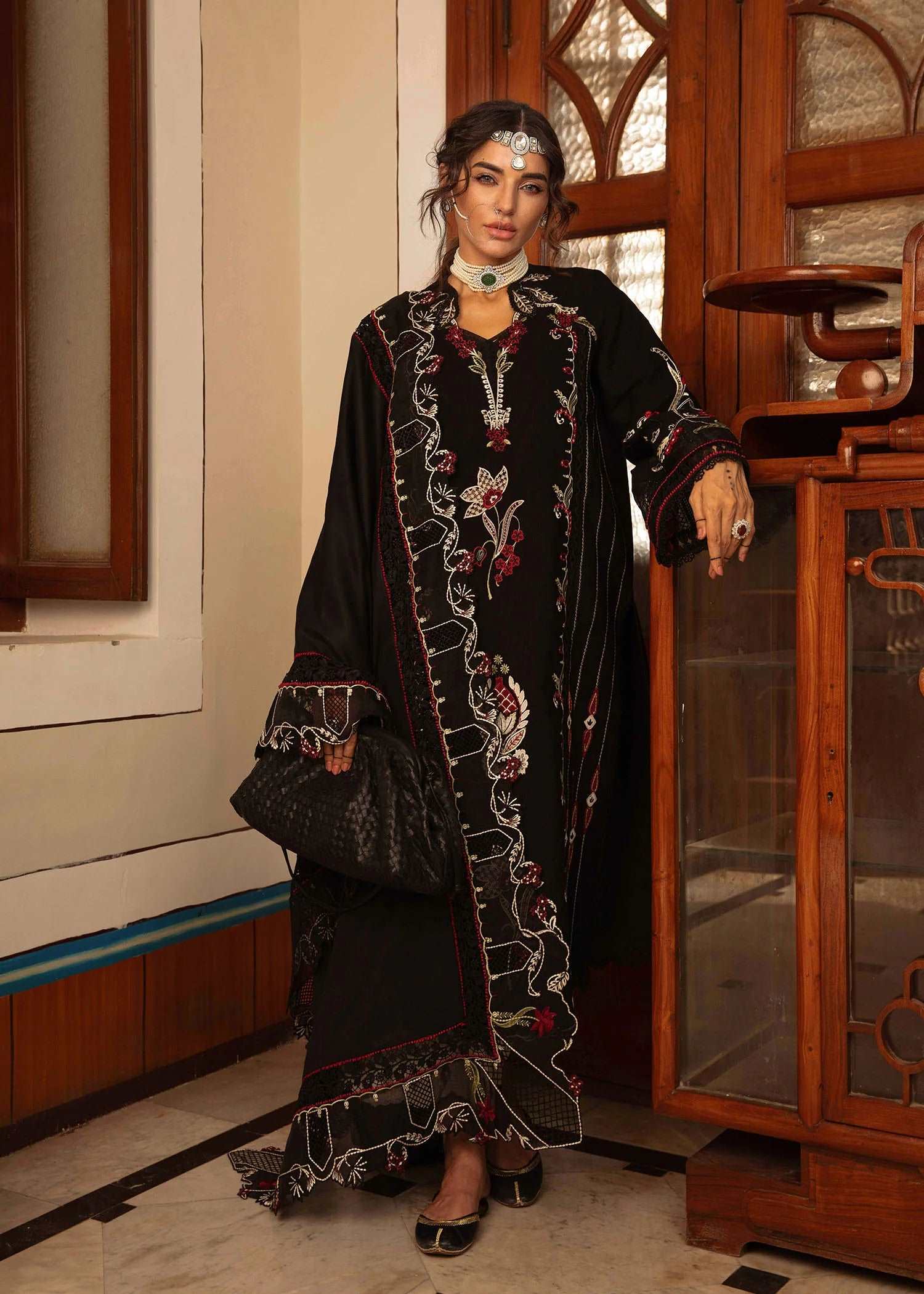 Crimson - 3PC Lawn Embroidered Suit - USME-012027