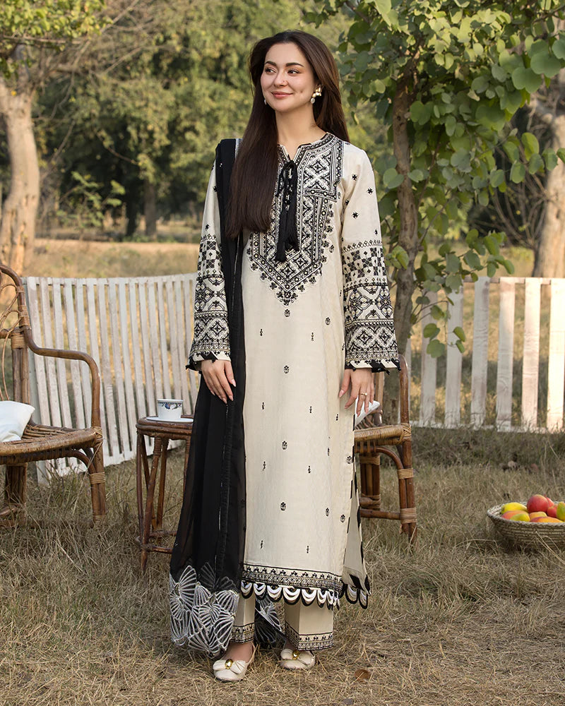 ALLYS - 3PC Lawn Embroidered Suit - USME-012032