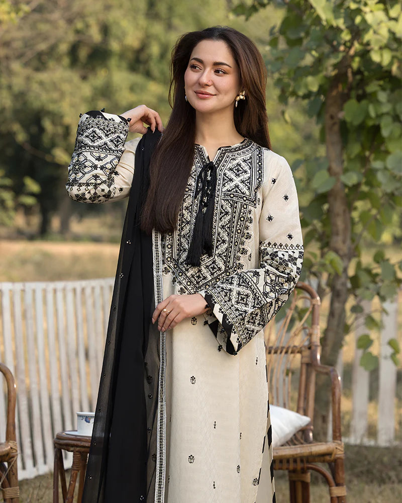ALLYS - 3PC Lawn Embroidered Suit - USME-012032