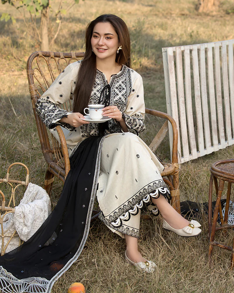 ALLYS - 3PC Lawn Embroidered Suit - USME-012032