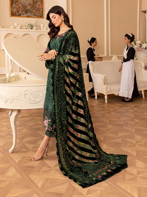 Zar Noor  - 3PC Lawn Embroidered Suit - USME-012039
