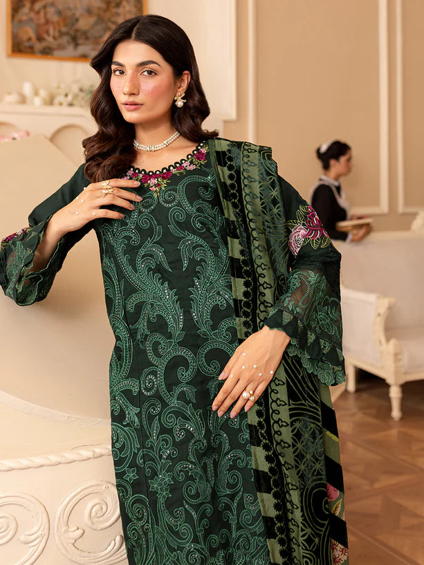 Zar Noor  - 3PC Lawn Embroidered Suit - USME-012039