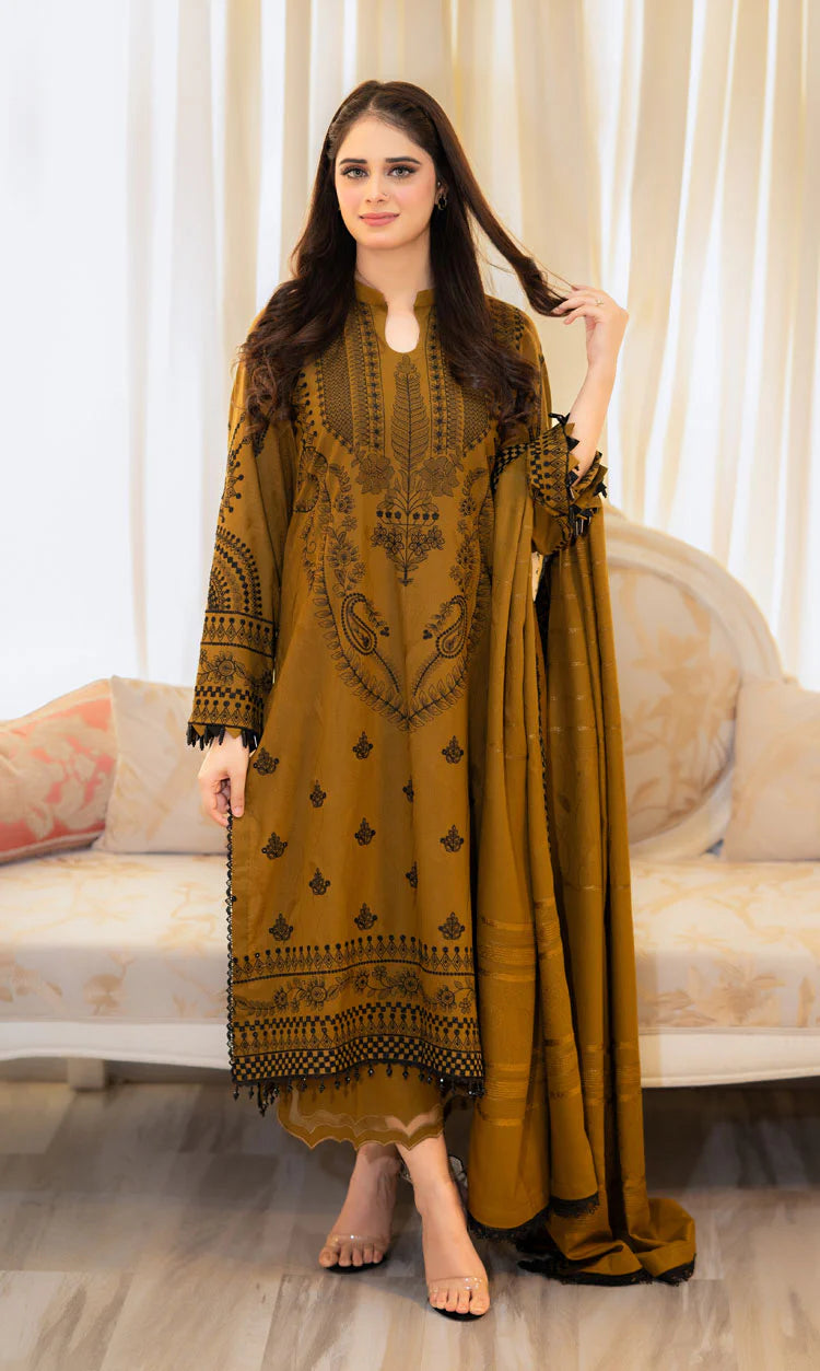 LIBAAS - 3PC Lawn Embroidered Suit - USME-012041