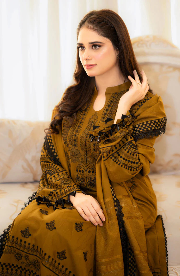 LIBAAS - 3PC Lawn Embroidered Suit - USME-012041