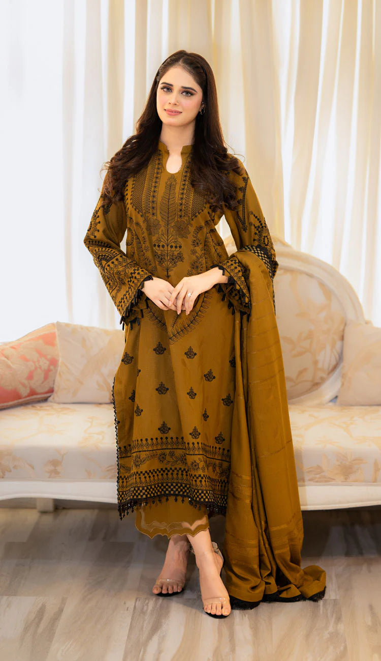 LIBAAS - 3PC Lawn Embroidered Suit - USME-012041