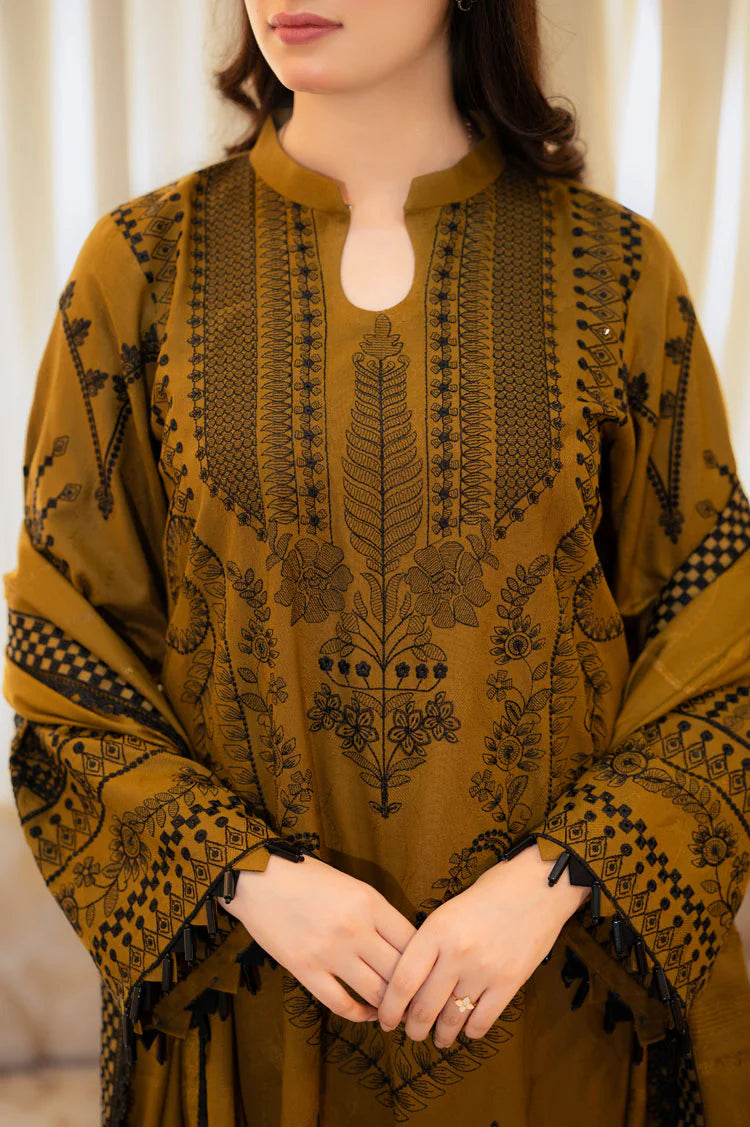 LIBAAS - 3PC Lawn Embroidered Suit - USME-012041