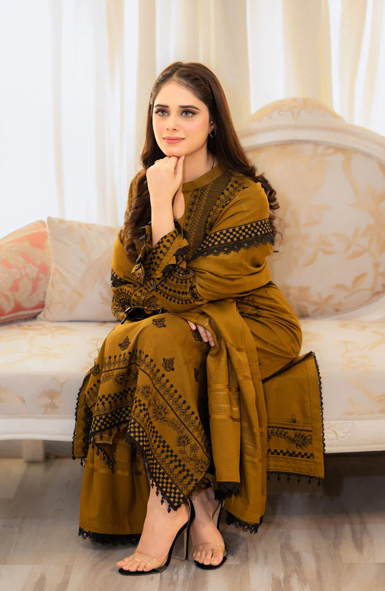 LIBAAS - 3PC Lawn Embroidered Suit - USME-012041