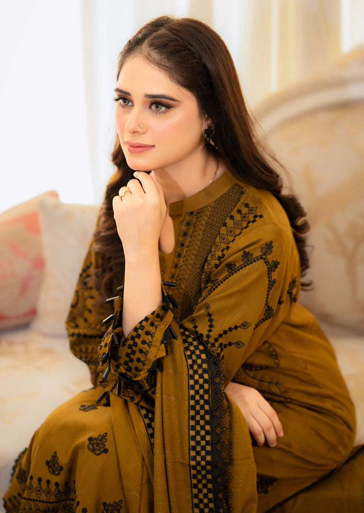 LIBAAS - 3PC Lawn Embroidered Suit - USME-012041