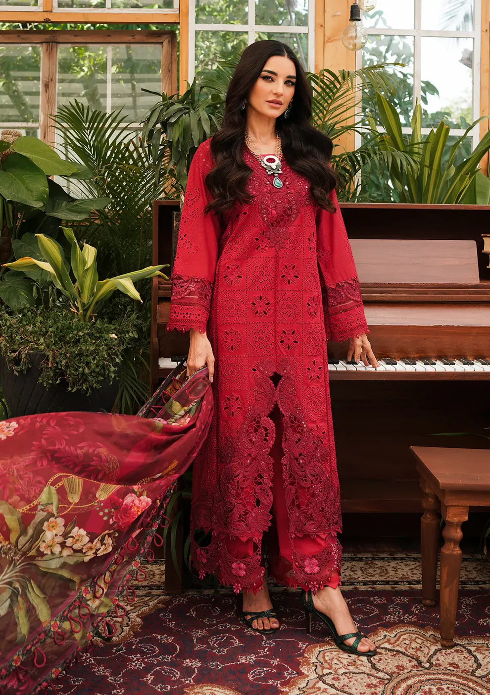 ELAF - 3PC Lawn Embroidered Suit - USME-012045