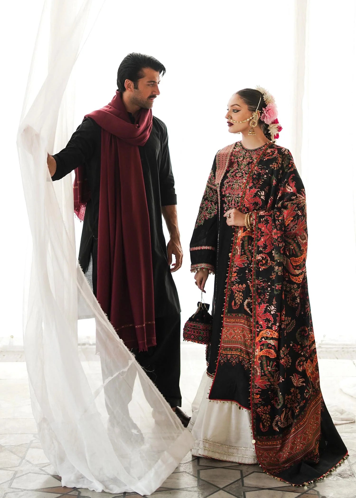 Hussain Rehar - 3PC Lawn Embroidered Suit - USME-012049