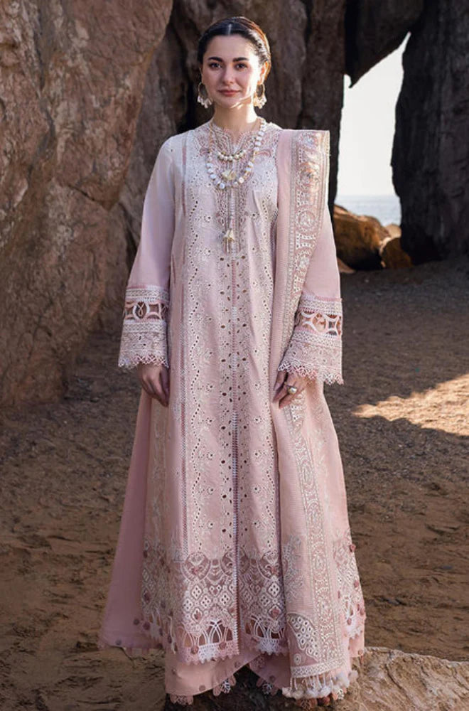 Qalamkar - 3PC Lawn Embroidered Suit - USME-012050