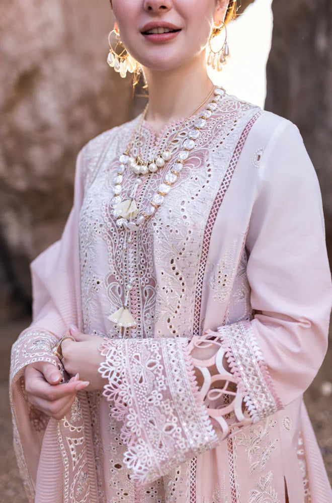 Qalamkar - 3PC Lawn Embroidered Suit - USME-012050