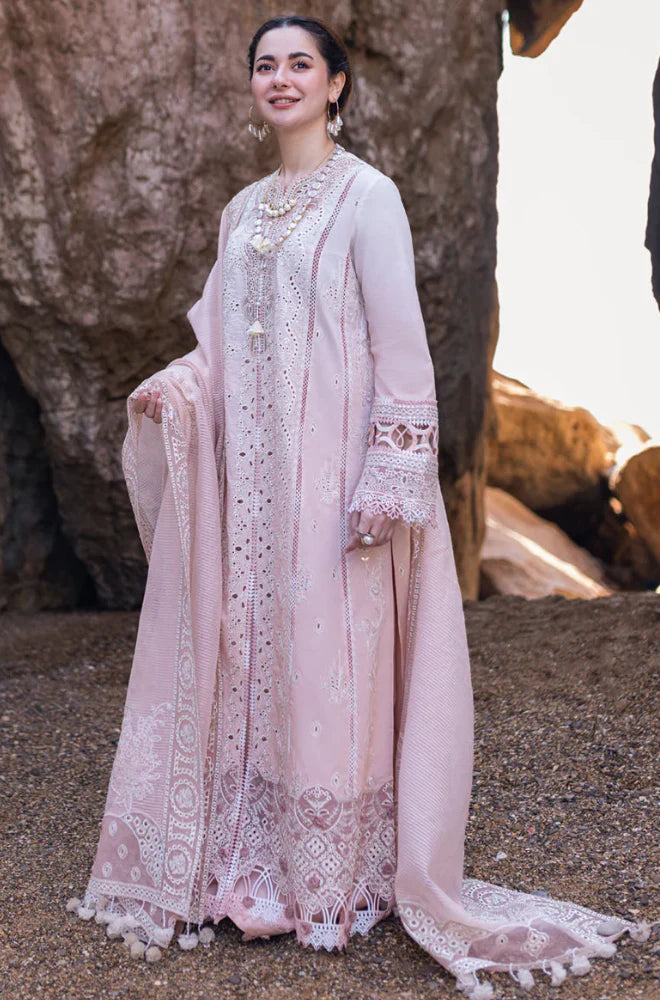 Qalamkar - 3PC Lawn Embroidered Suit - USME-012050