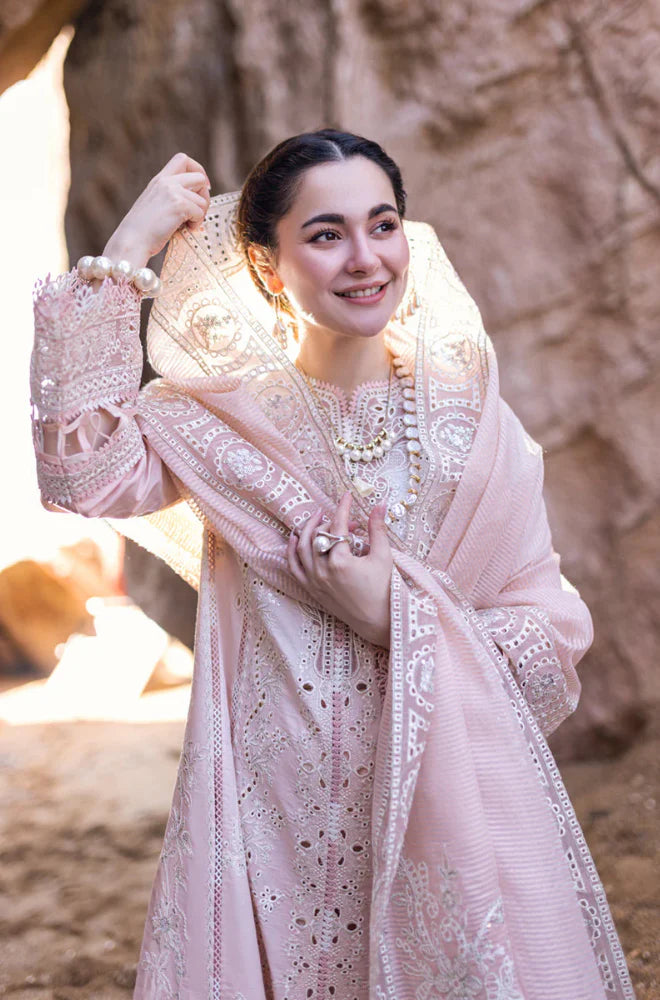 Qalamkar - 3PC Lawn Embroidered Suit - USME-012050