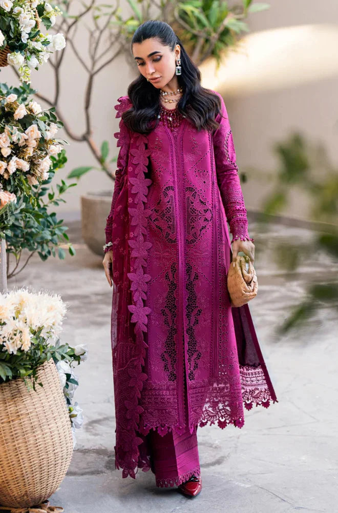 Qalamkar - 3PC Lawn Embroidered Suit - USME-012062