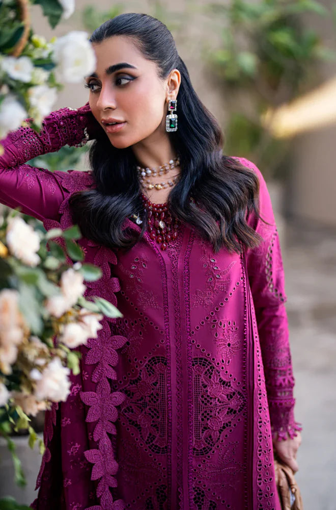 Qalamkar - 3PC Lawn Embroidered Suit - USME-012062
