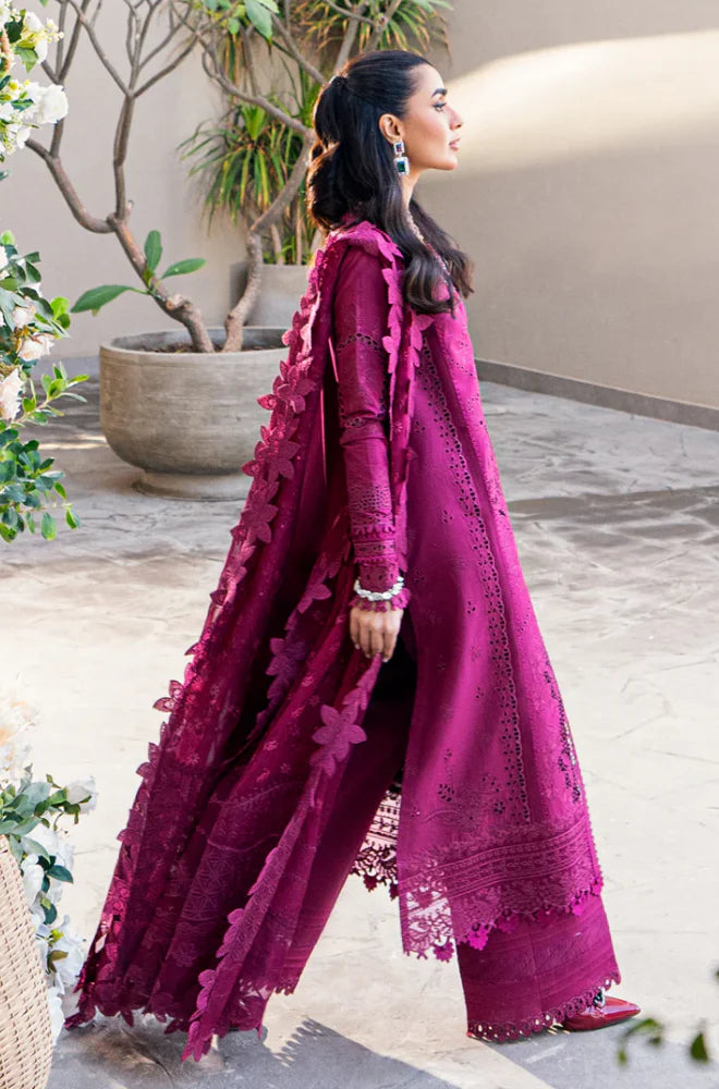 Qalamkar - 3PC Lawn Embroidered Suit - USME-012062