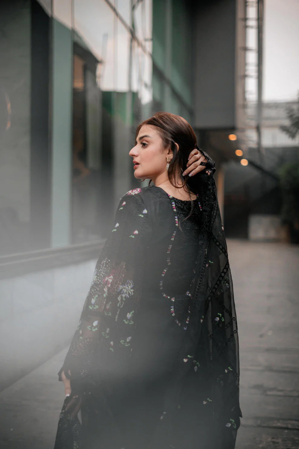 Qalamkar - 3PC Lawn Embroidered Suit - USME-012063