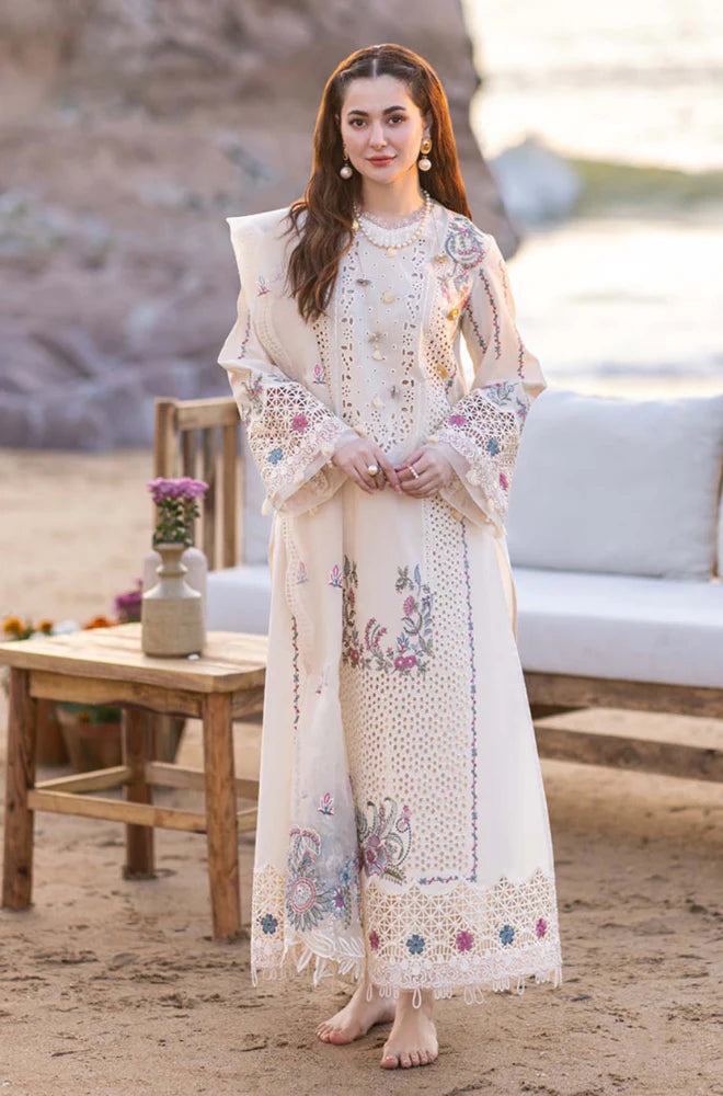 Qalamkar - 3PC Lawn Embroidered Suit - USME-012064