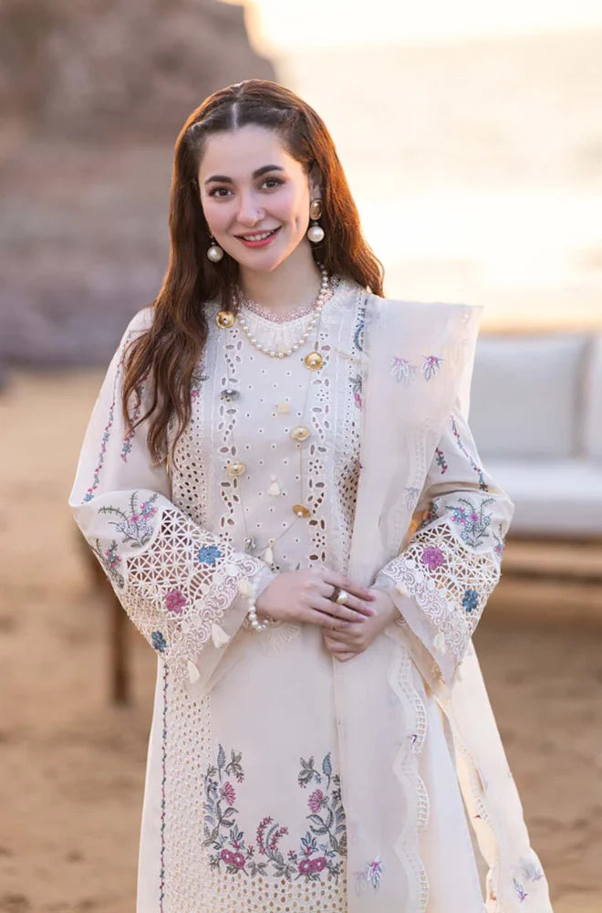 Qalamkar - 3PC Lawn Embroidered Suit - USME-012064