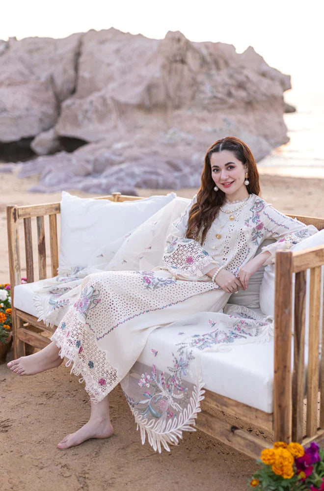 Qalamkar - 3PC Lawn Embroidered Suit - USME-012064