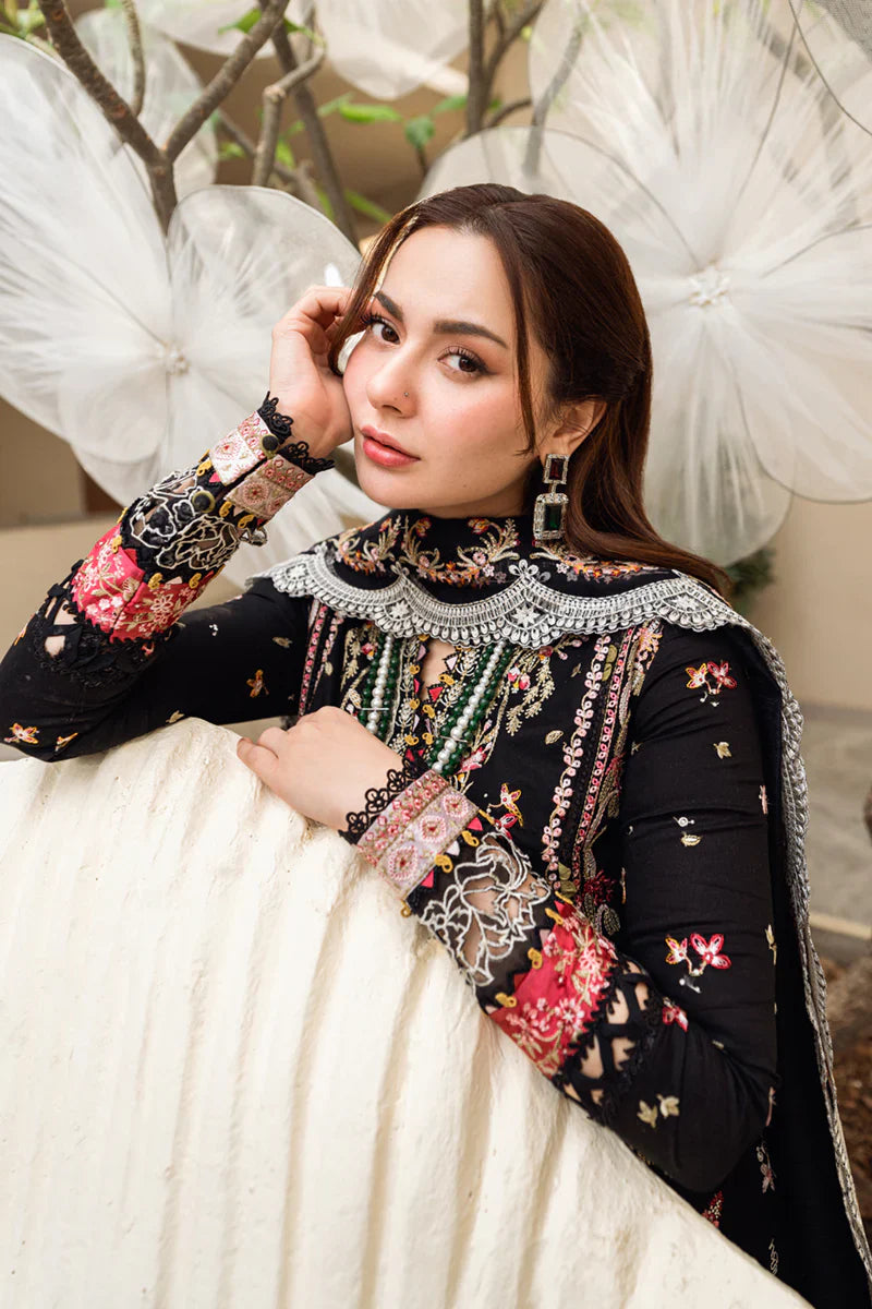 Qalamkar - 3PC Luxury Dhanak Embroidered Suit - USME-014057