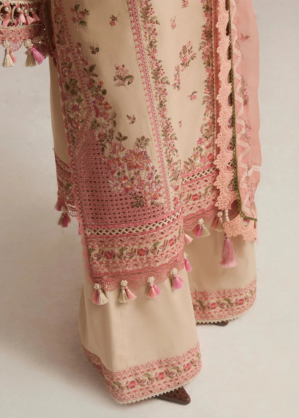Hussain Rehar - 3PC Luxury Dhanak Embroidered Suit - USME-014080