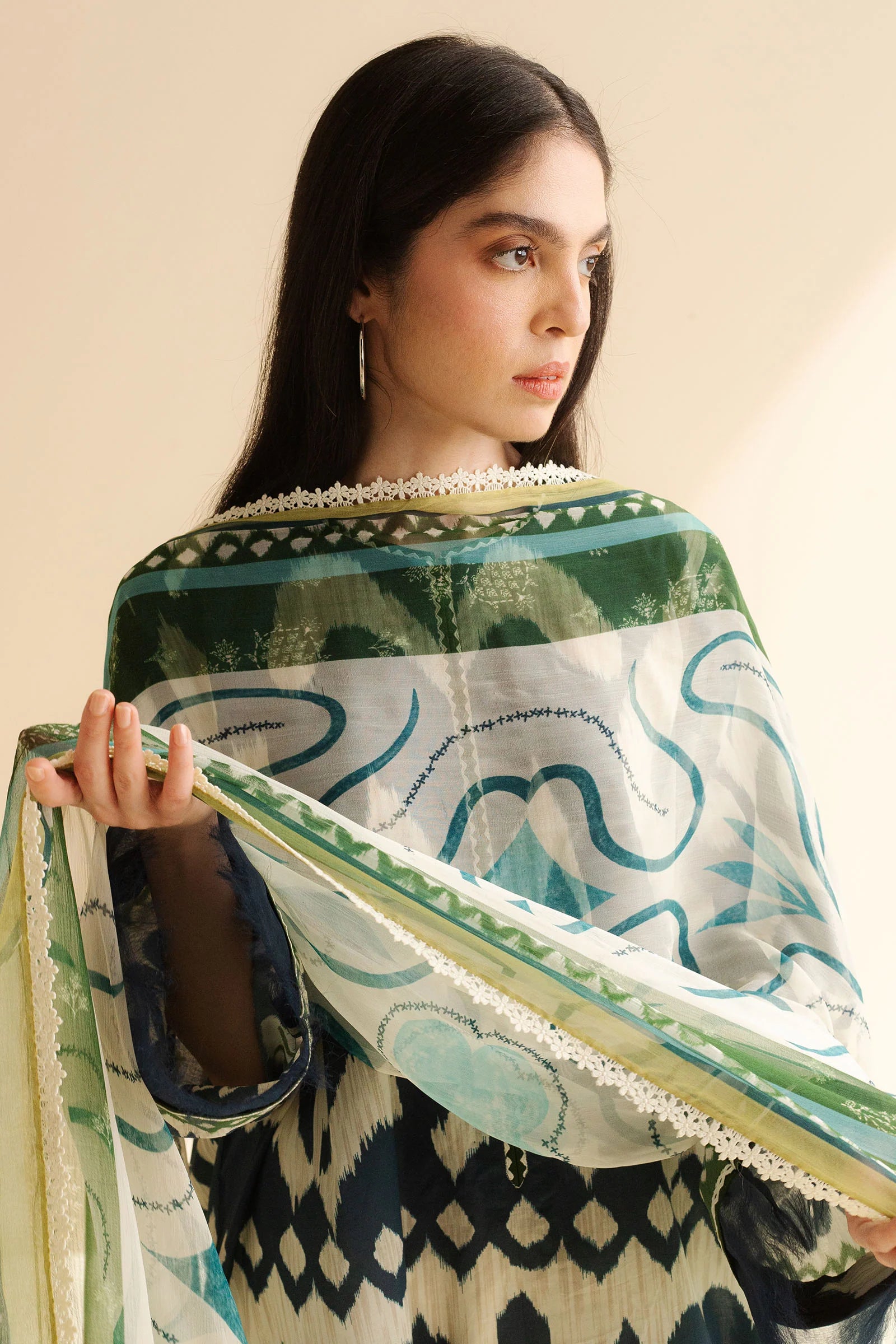 COCO BY Zarasha Jahan - 3PC  Lawn Digital Printed Suit - USME-013027