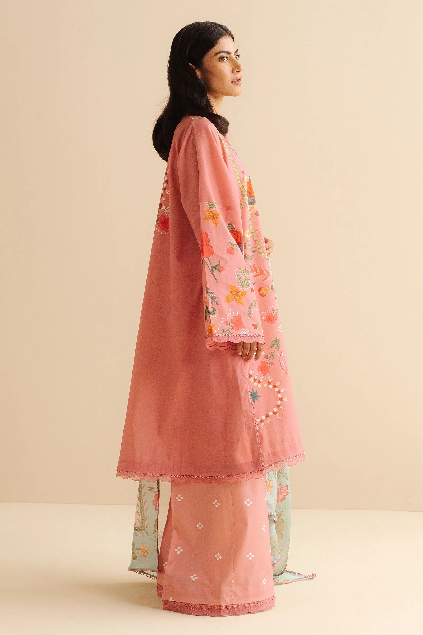 COCO BY Zarasha Jahan - 3PC  Lawn Digital Printed Suit - USME-013028