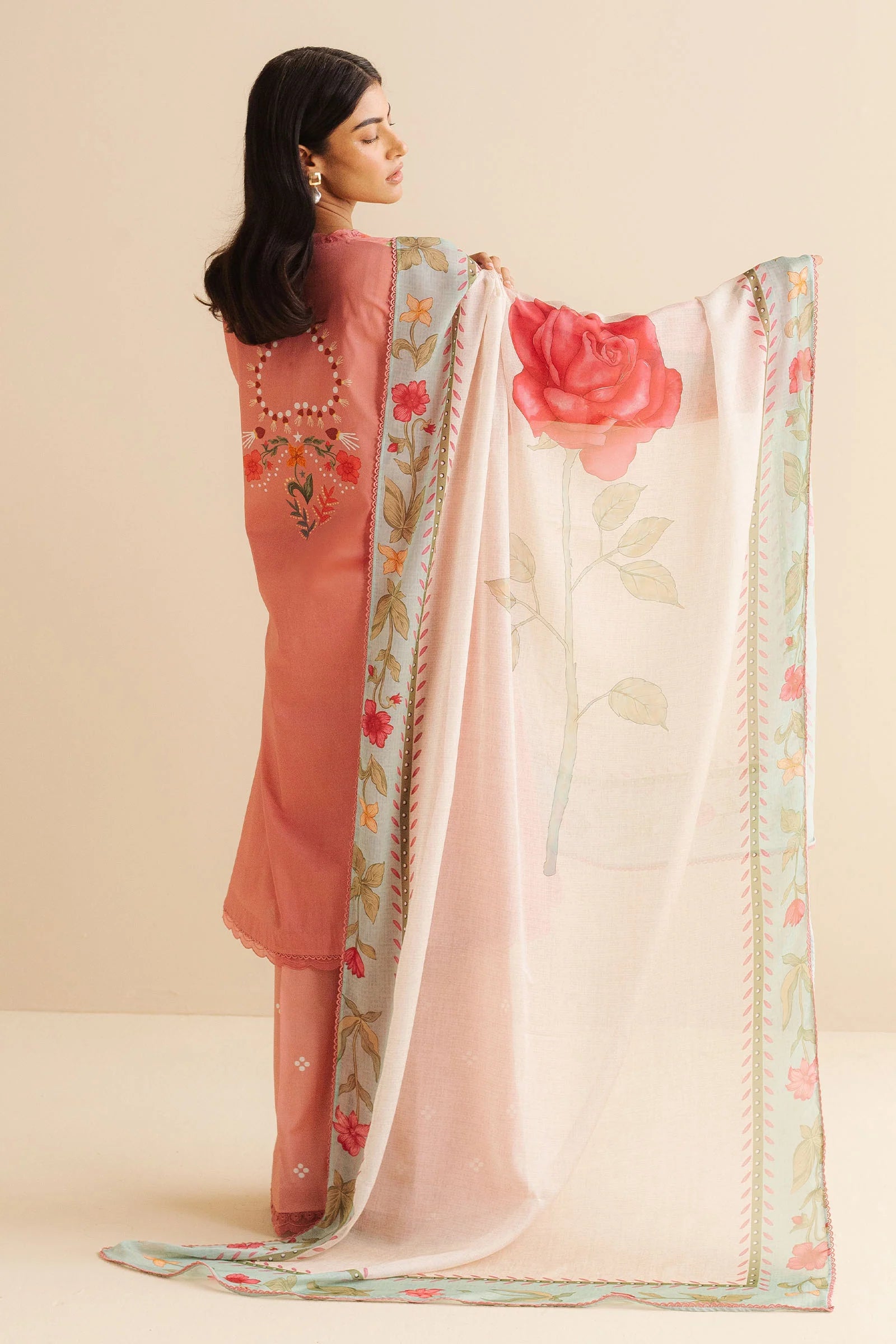 COCO BY Zarasha Jahan - 3PC  Lawn Digital Printed Suit - USME-013028