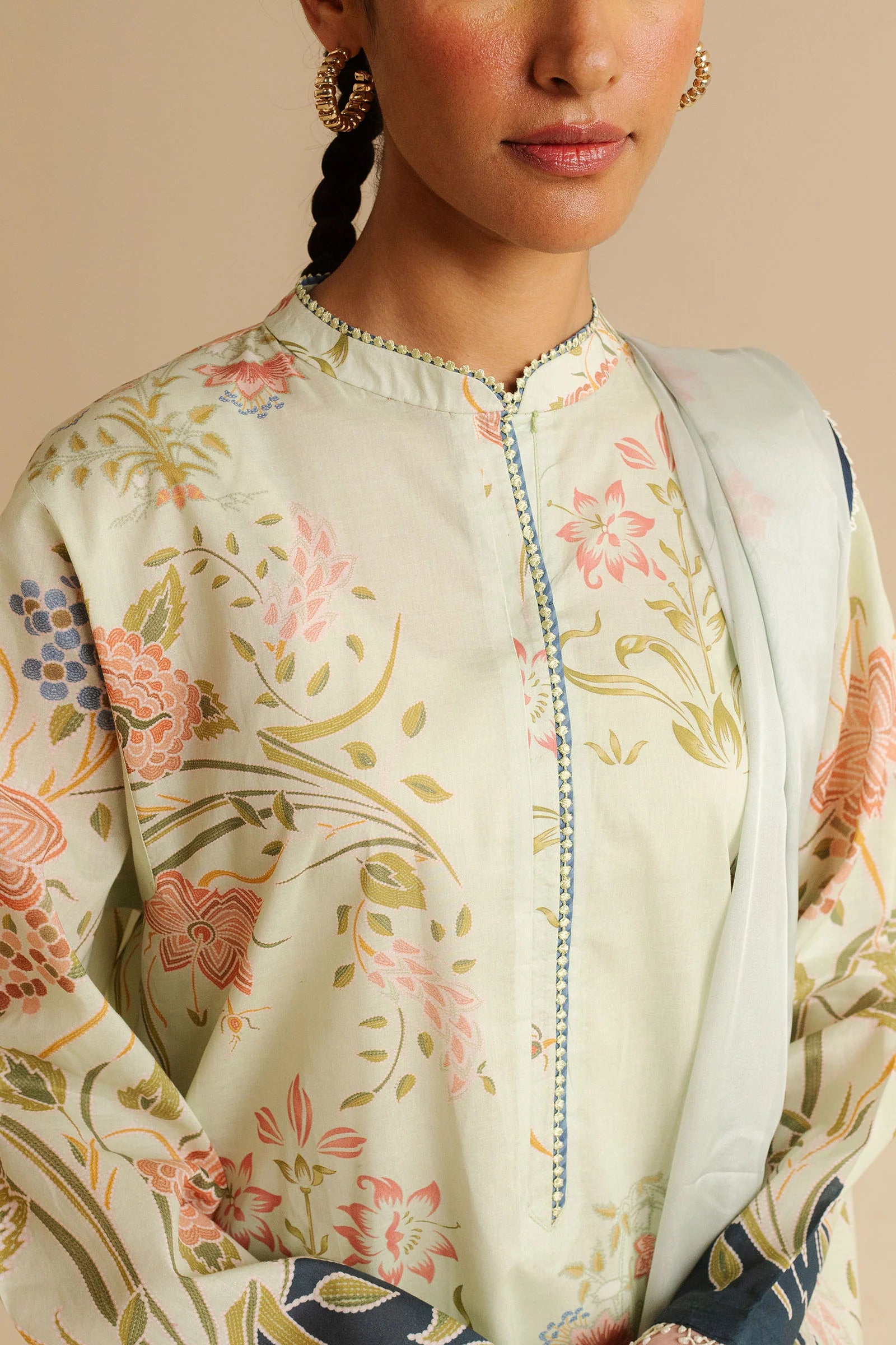 COCO BY Zarasha Jahan - 3PC  Lawn Digital Printed Suit - USME-013025