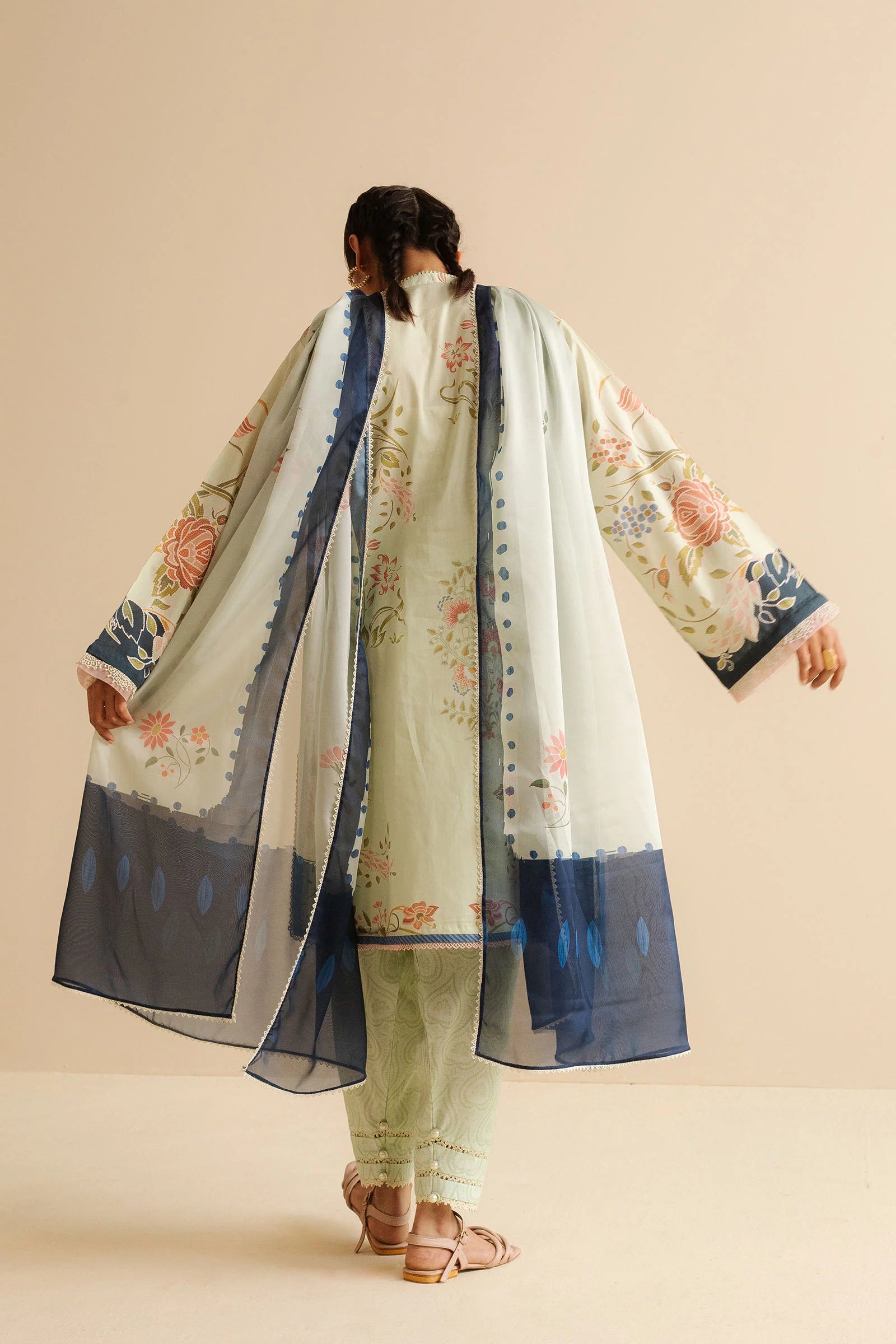COCO BY Zarasha Jahan - 3PC  Lawn Digital Printed Suit - USME-013025