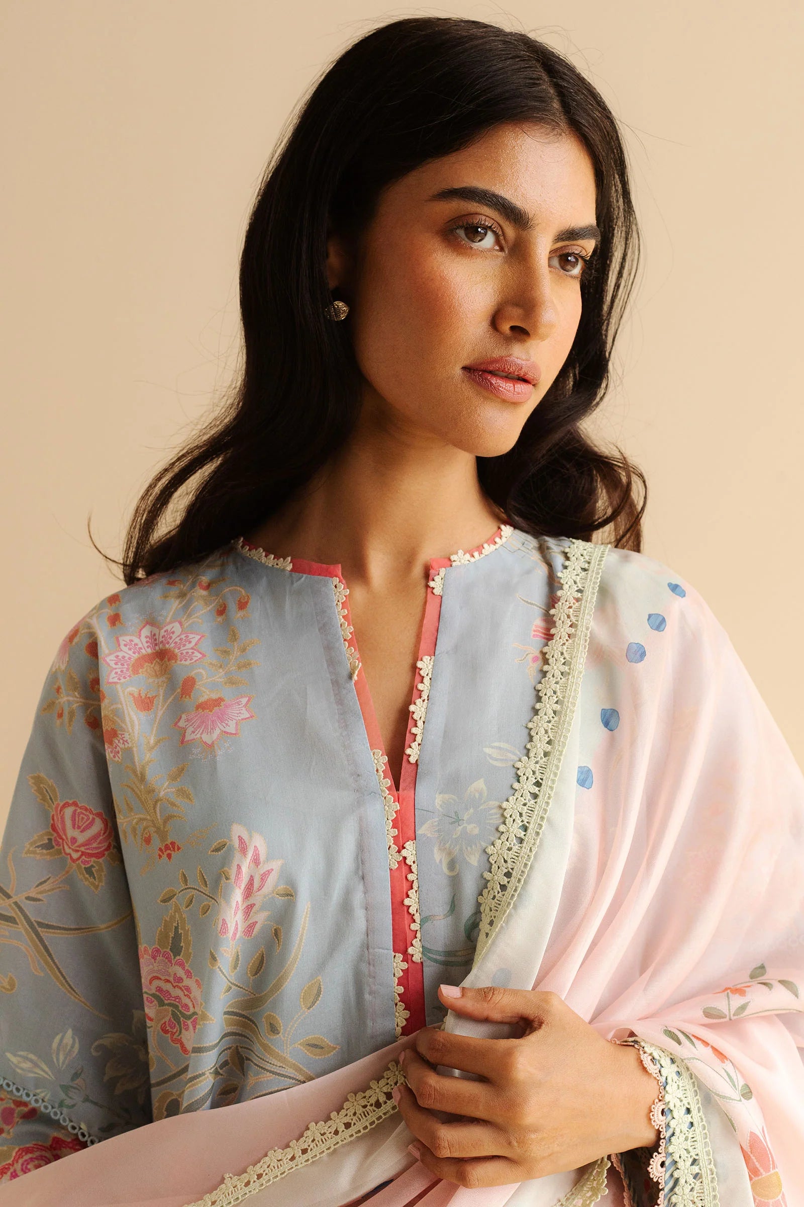 COCO BY Zarasha Jahan - 3PC  Lawn Digital Printed Suit - USME-013024