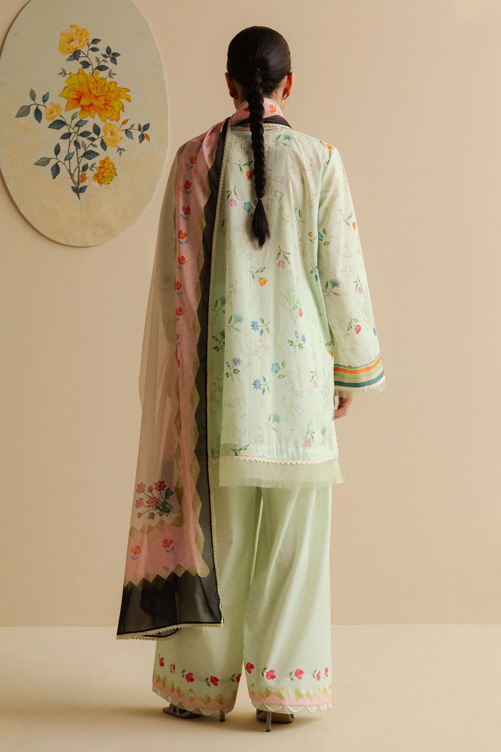 COCO BY Zarasha Jahan - 3PC  Lawn Digital Printed Suit - USME-013023