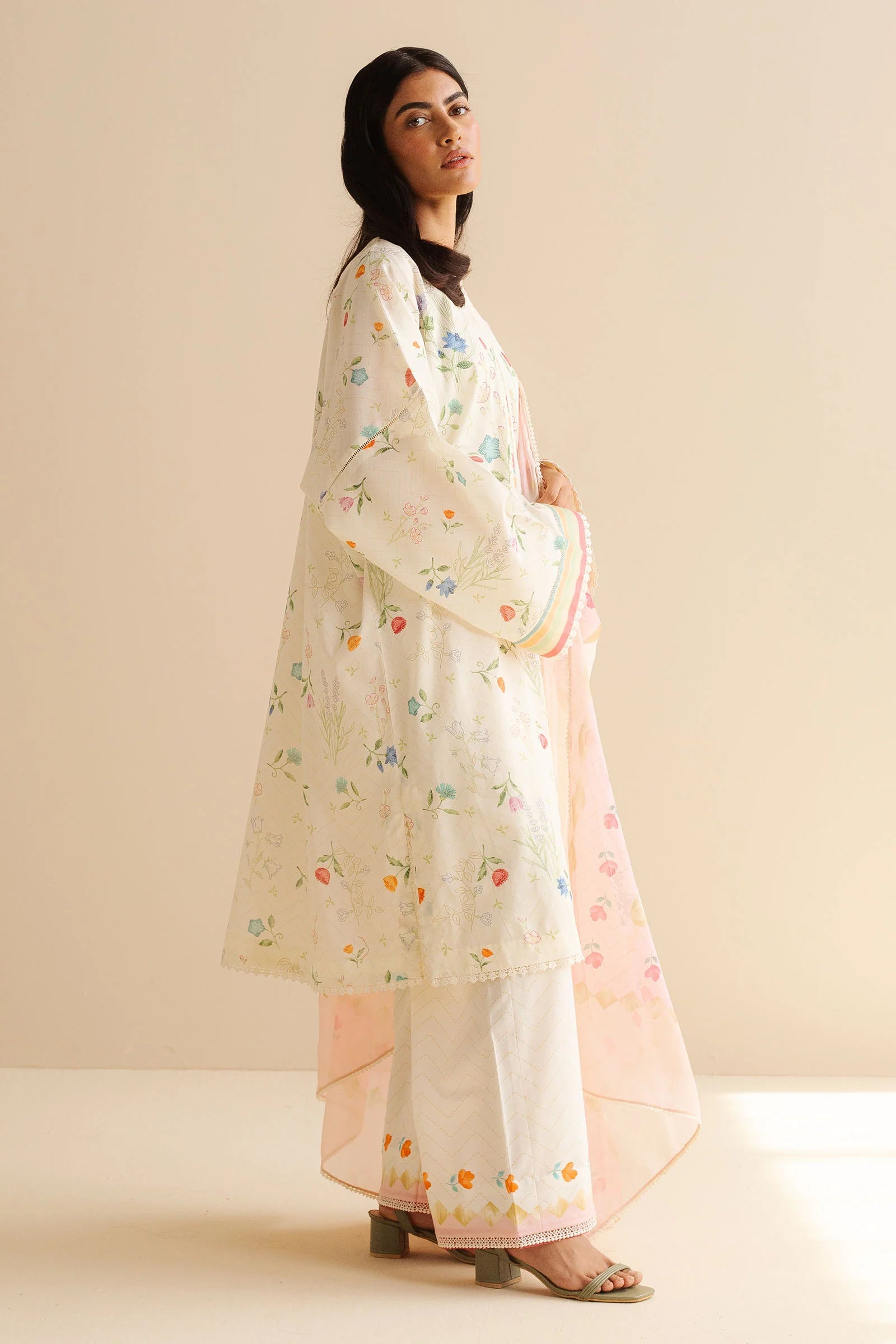 COCO BY Zarasha Jahan - 3PC  Lawn Digital Printed Suit - USME-013022