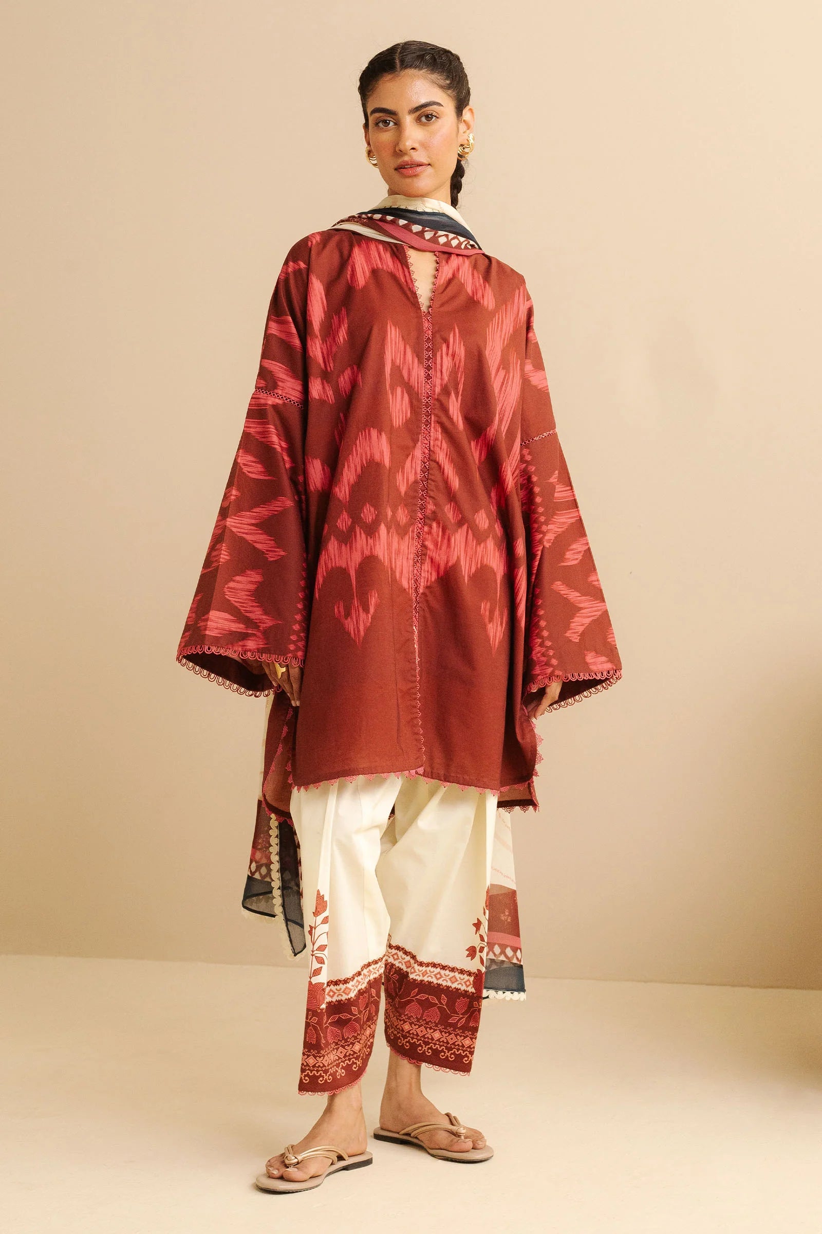 COCO BY Zarasha Jahan - 3PC  Lawn Digital Printed Suit - USME-013019