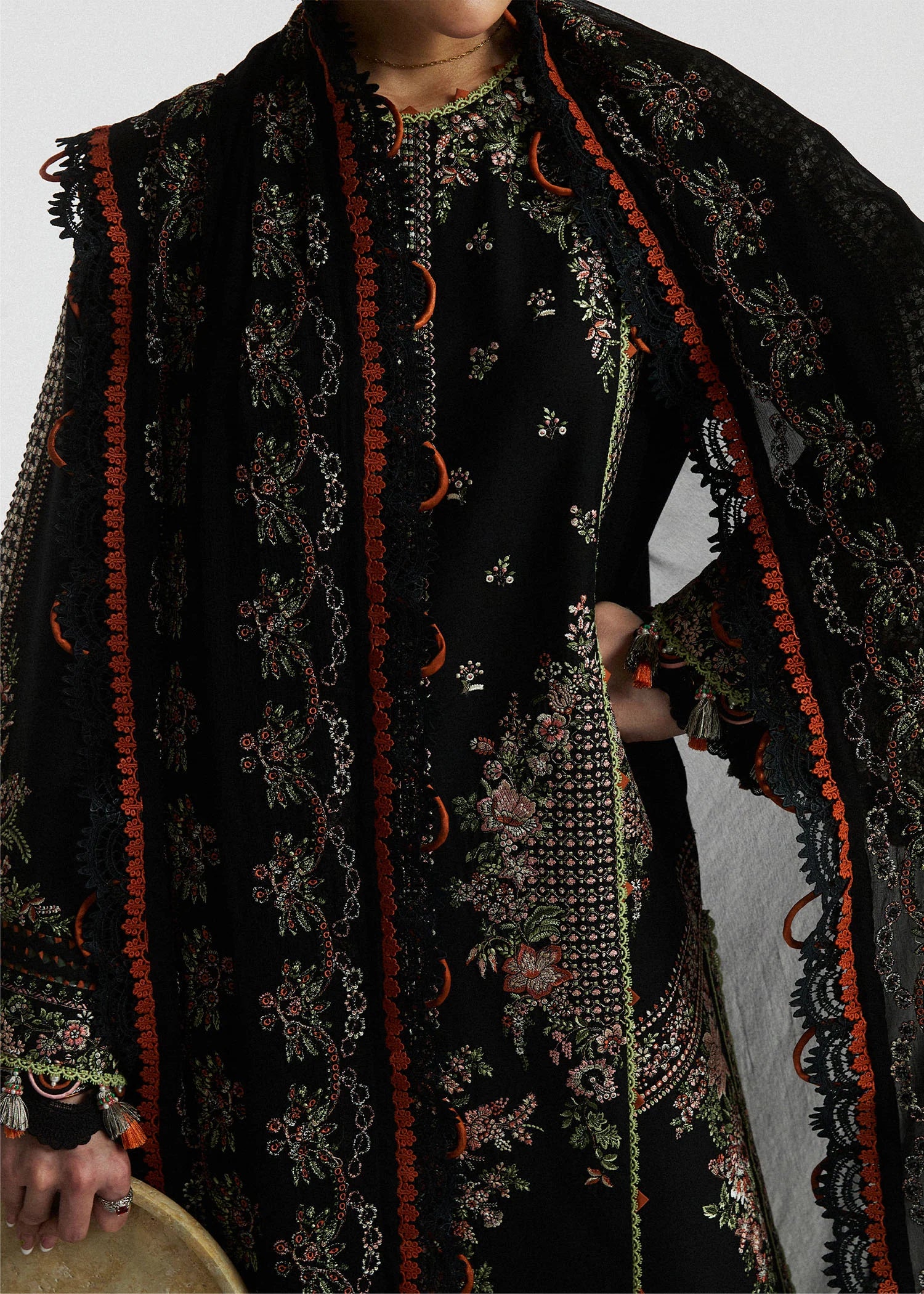 Hussain Rehar - 3PC Luxury Dhanak Embroidered Suit - USME-014045