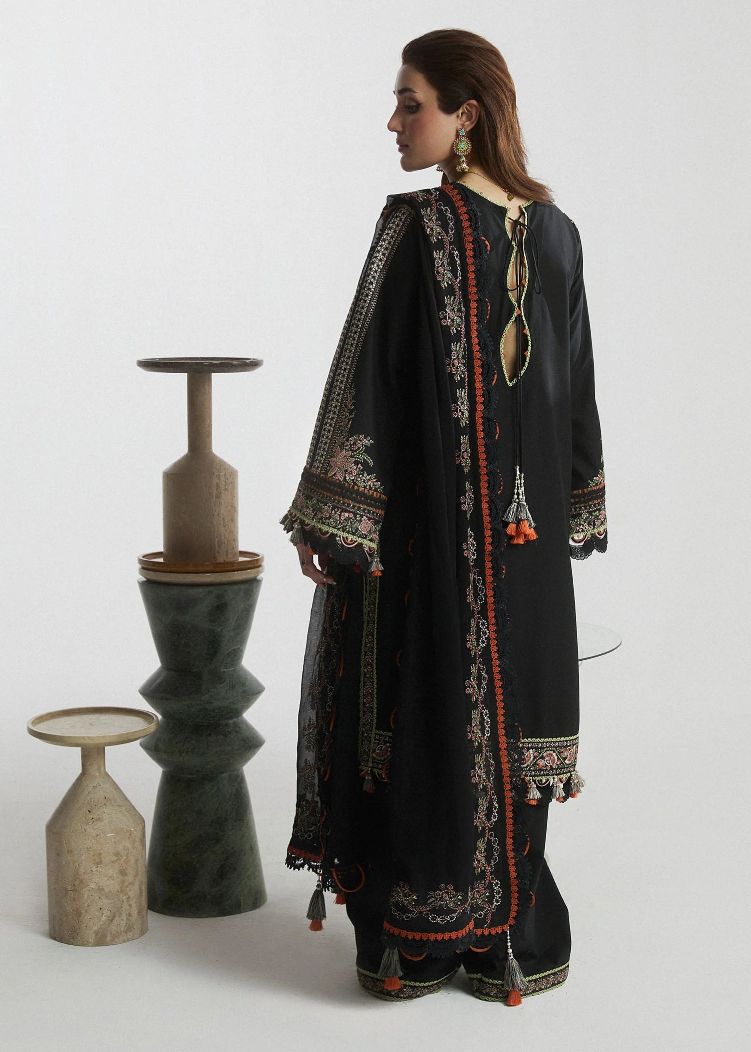 Hussain Rehar - 3PC Luxury Dhanak Embroidered Suit - USME-014045