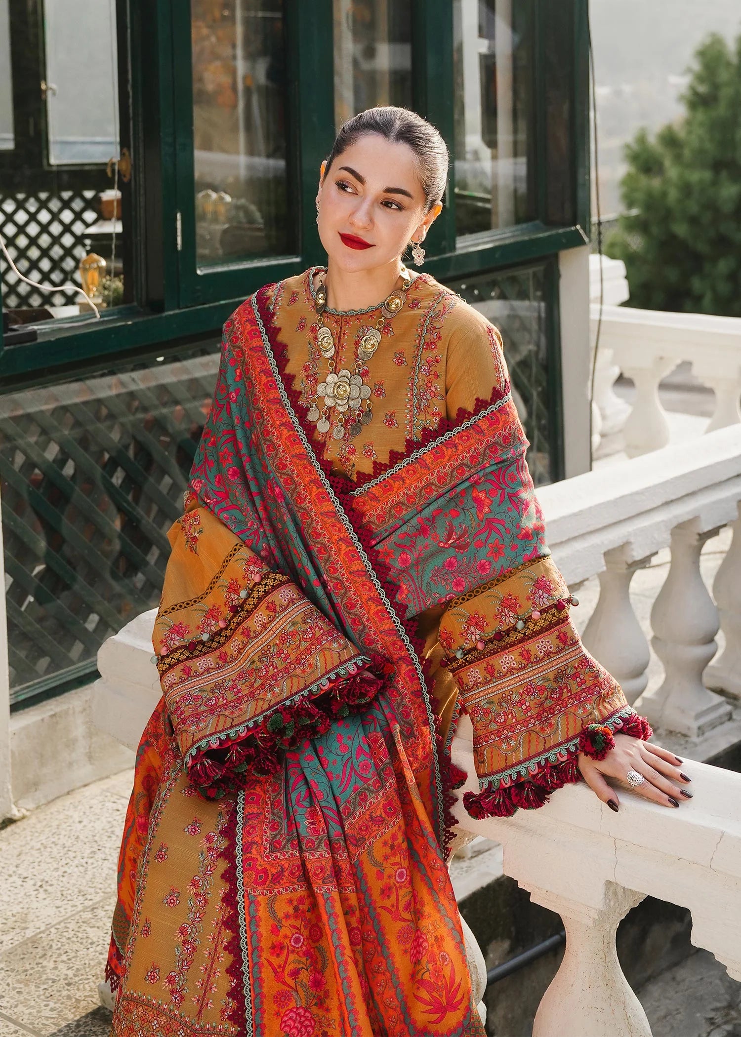 Hussain Rehar - 3PC Luxury Dhanak Embroidered Suit - USME-014096