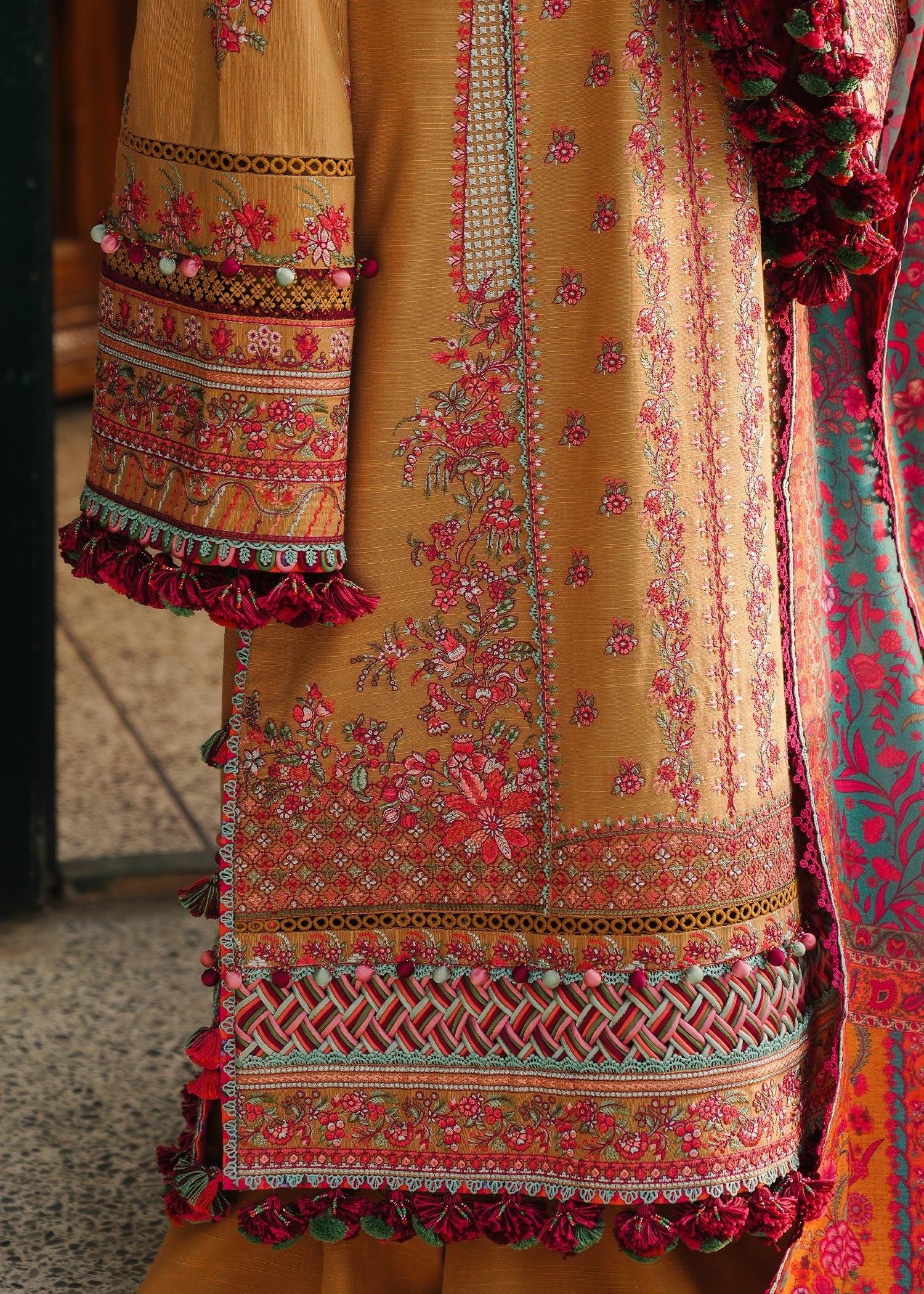 Hussain Rehar - 3PC Luxury Dhanak Embroidered Suit - USME-014096