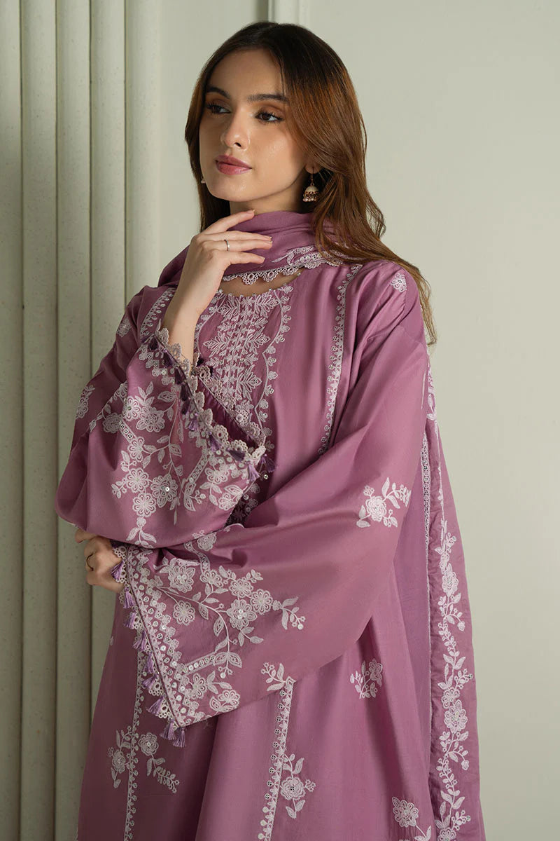 Cross Stitch - 3PC Luxury Dhanak Embroidered Suit - USME-015035