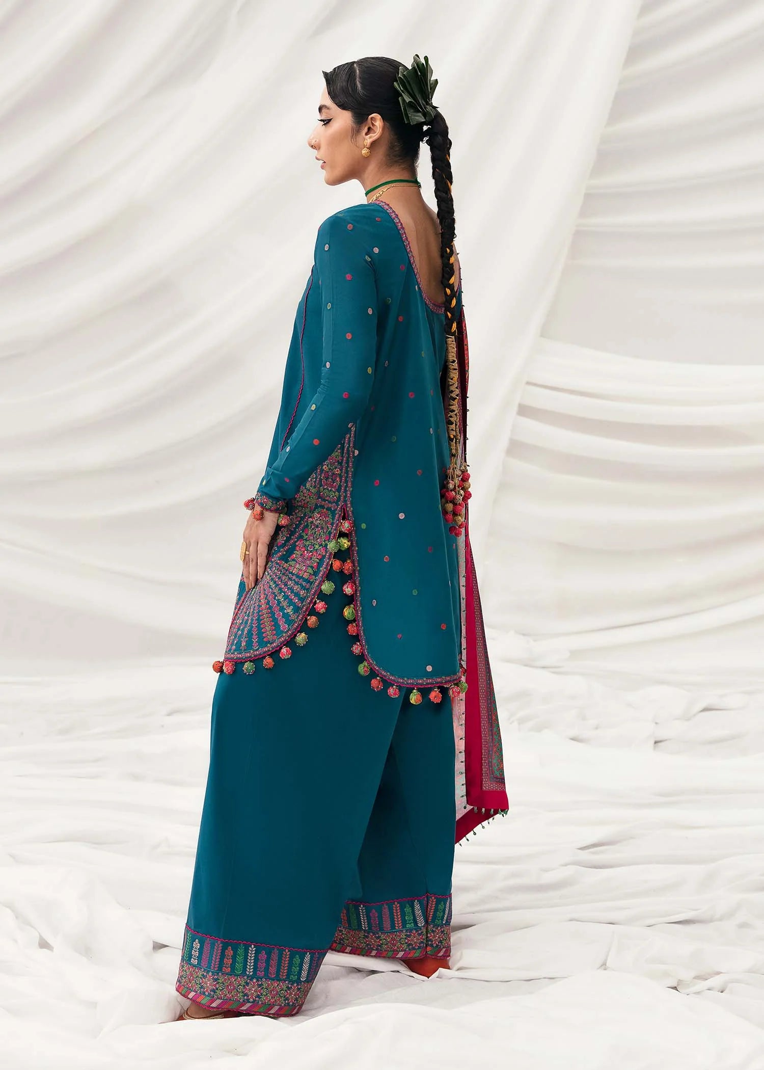Hussain Rehar - 3PC Luxury Dhanak Embroidered Suit - USME-015057